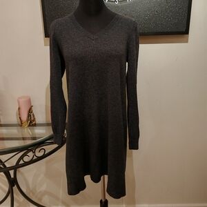 Loft Charcoal Gray Knit Sweater Dress